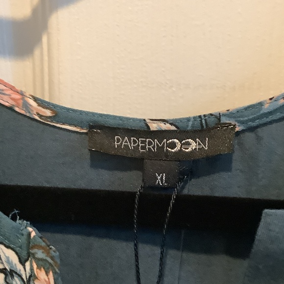 Papermoon Green and Pink Floral Blouse - Picture 2 of 7